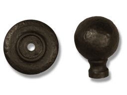 Coastal Bronze, Round Knob on Plate - 1"