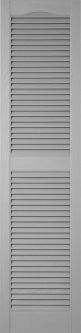 Mid-America Exterior Master Louver Vinyl Shutters, Center Mullion & Cathedral Top (pair) Mid-America Exterior Master Louver Vinyl Shutters, Center Mullion & Cathedral Top (pair)