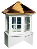 Nantucket Windowed Cupola -  Hexagon Base, Hip Roof