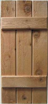 Rough Sawn Board & Batten Cedar Exterior Shutter (pair) Rough Sawn Board & Batten Cedar Exterior Shutter (pair)