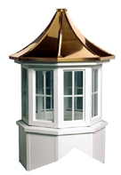 Oxford Windowed Cupola -  Octagon Base, Pagoda Roof