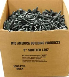 1000 pieces Replacement Shutter-Lok - Fasteners, Color Matched for Mid America Vinyl Shutters