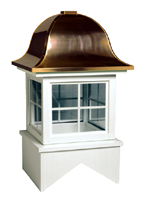 Vermont Windowed Cupola -  Square Base, Bell Roof