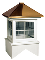 Windsor Windowed Cupola -  Square Base, Hip Roof