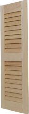 PlacerCraft Louvered Southern Yellow Pine Exterior Shutter (2 pack)