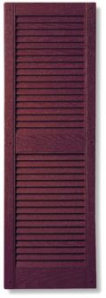 Girardin 14" wide Straight Top Closed Louver, Vinyl Shutters (2 pack)
