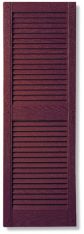 Girardin 14" wide Straight Top Closed Louver, Vinyl Shutters (2 pack)