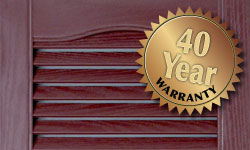 Mid America 40 warranty vinyl shutters