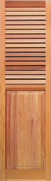 Southern Shutter Company |   Standard Fixed Louver Shutter with Solid Arch Top