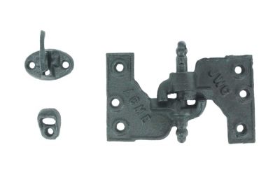 5" Acme, Lull & Porter Mortise Hinges, Black, w/screws (2 pair Set)