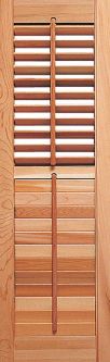 Cedar Plantation Movable 2 1/2" Louver Cedar Exterior Shutters (pair)