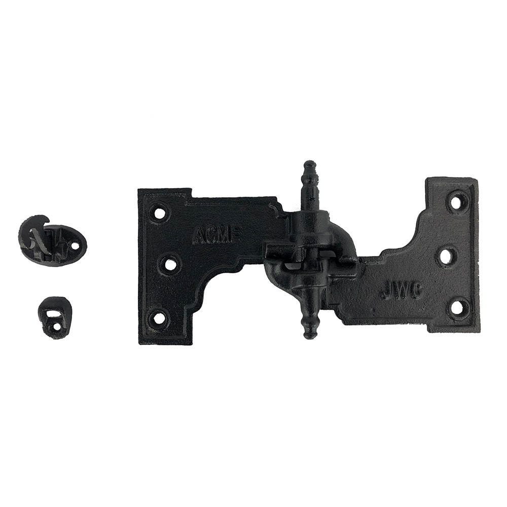 9" Acme, Lull & Porter Mortise Hinges, Black (2 pr set) Larson Shutter