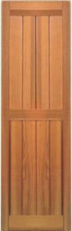 Heavy Duty Recessed Stile and Rail V-Groove Cedar Flat Panel Shutters (pair)