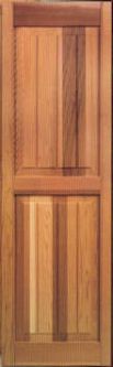 Heavy Duty Recessed Stile and Rail V-Groove Raised Panel Cedar Shutters (pair)