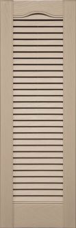 Custom Cathedral Top, Open Louver Vinyl Shutters (2 pack)