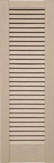 Custom Straight Top, Open Louver Vinyl Shutters (2 pack)